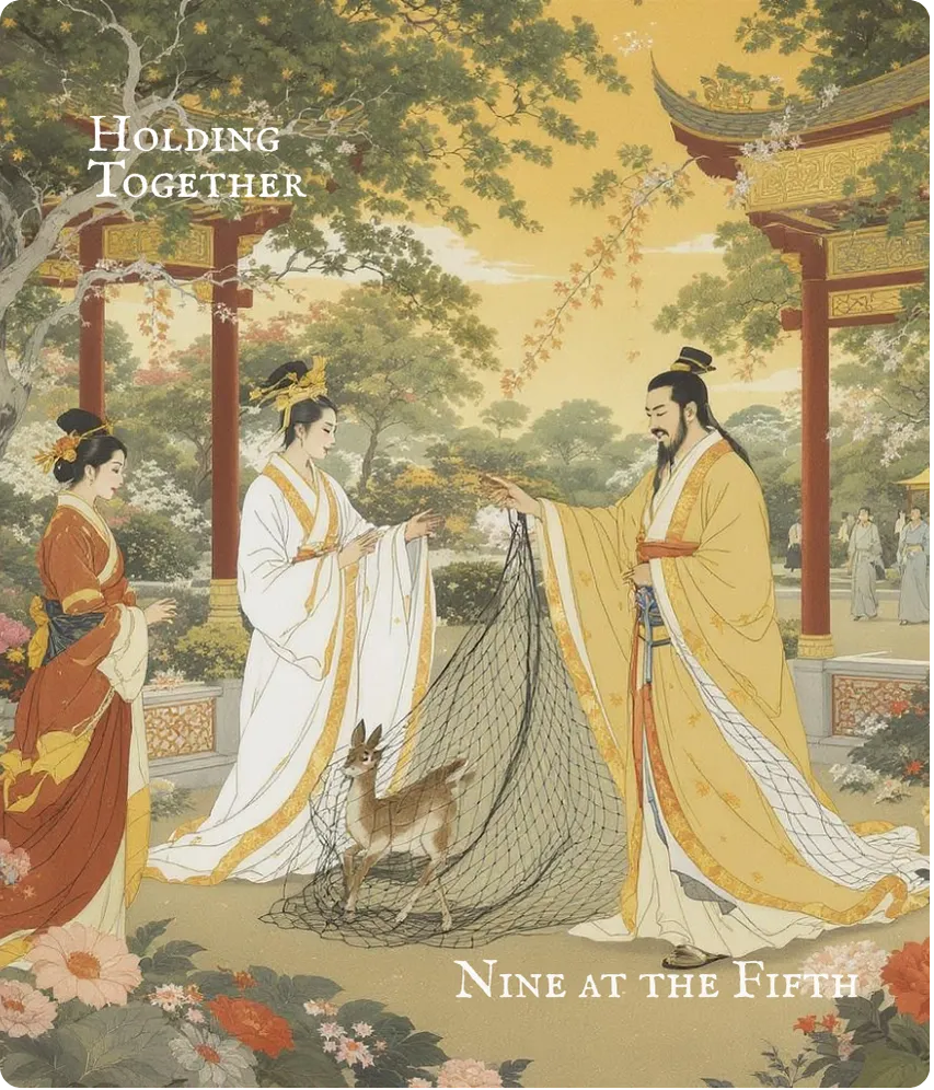 Hexagram 8 Holding Together (Union) — Nine in the Fifth Card Front