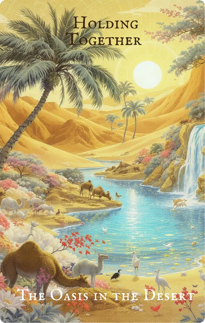 Hexagram 8 Holding Together (Union) Card — Front